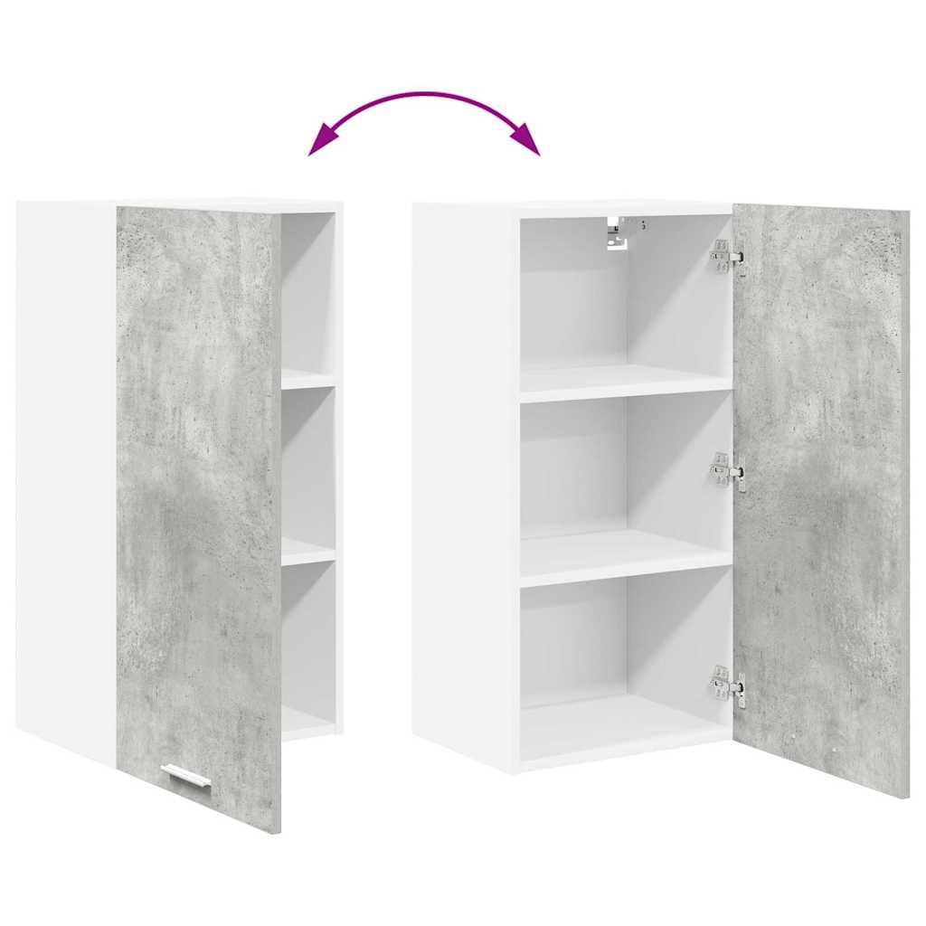 vidaXL Hängeschrank Betongrau und Weiß 40 x 31 x 80 cm Holzwerkstoff