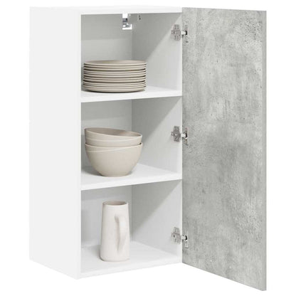 vidaXL Hängeschrank Betongrau und Weiß 40 x 31 x 80 cm Holzwerkstoff