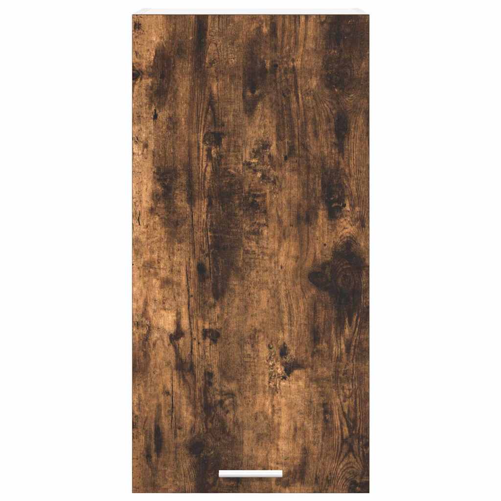 Hängeschrank mit Tür Geräucherte Eiche und Weiß 40 x 31 x 80 cm