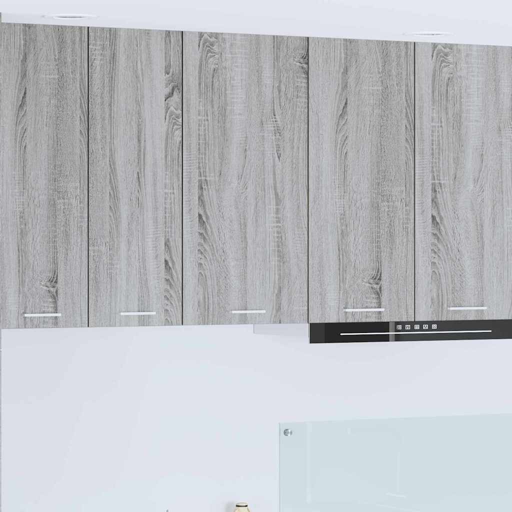 vidaXL Hängeschrank Grau Sonoma und Weiß 40 x 31 x 80 cm Holzwerkstoff