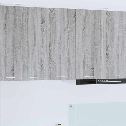 vidaXL Hängeschrank Grau Sonoma und Weiß 40 x 31 x 80 cm Holzwerkstoff