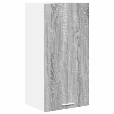 vidaXL Hängeschrank Grau Sonoma und Weiß 40 x 31 x 80 cm Holzwerkstoff