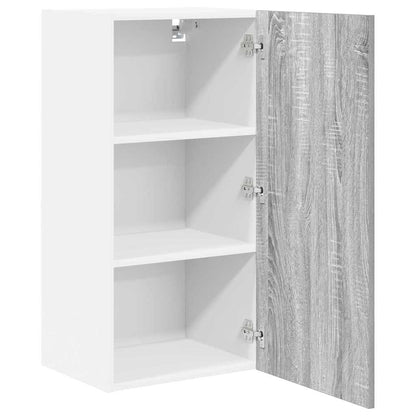 vidaXL Hängeschrank Grau Sonoma und Weiß 40 x 31 x 80 cm Holzwerkstoff