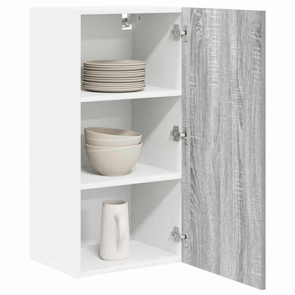 vidaXL Hängeschrank Grau Sonoma und Weiß 40 x 31 x 80 cm Holzwerkstoff