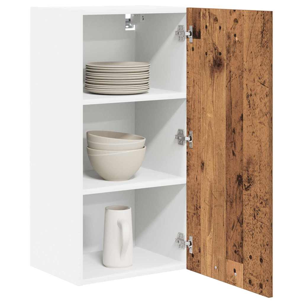 vidaXL Hängeschrank Altes Holz und Weiß 40 x 31 x 80 cm Holzwerkstoff