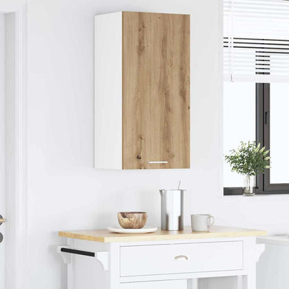 vidaXL Hängeschrank mit Tür Artisan-Eiche und Weiß 40 x 31 x 80 cm