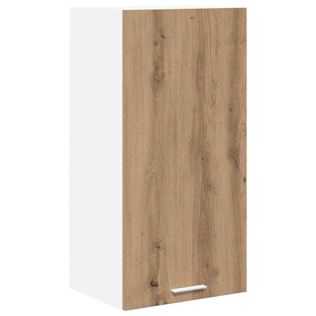 vidaXL Hängeschrank mit Tür Artisan-Eiche und Weiß 40 x 31 x 80 cm