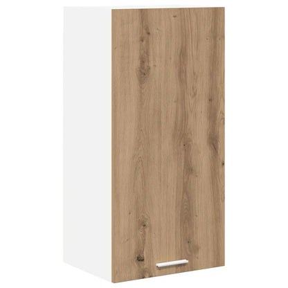 vidaXL Hängeschrank mit Tür Artisan-Eiche und Weiß 40 x 31 x 80 cm
