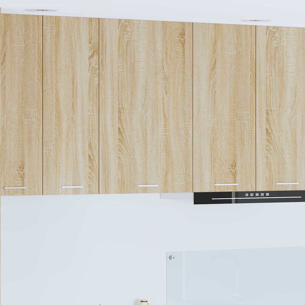 vidaXL Hängeschrank mit Speicher Sonoma-Eiche und Weiß 50 x 31 x 80 cm