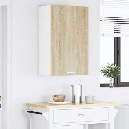 vidaXL Hängeschrank mit Speicher Sonoma-Eiche und Weiß 50 x 31 x 80 cm