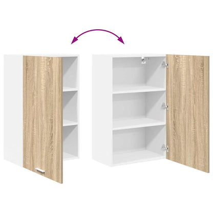 vidaXL Hängeschrank mit Speicher Sonoma-Eiche und Weiß 50 x 31 x 80 cm