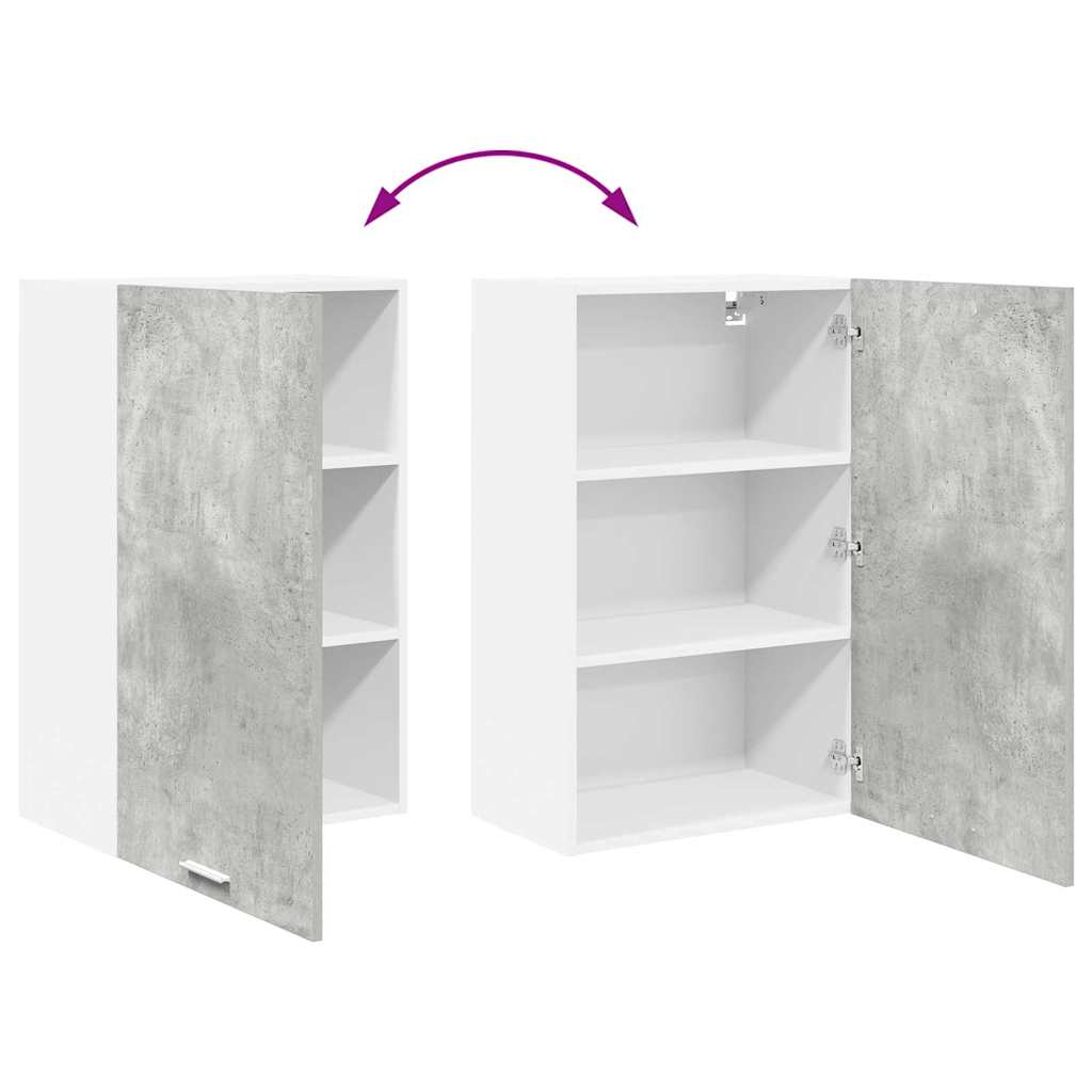 vidaXL Hängeschrank Betongrau und Weiß 50 x 31 x 80 cm Holzwerkstoff