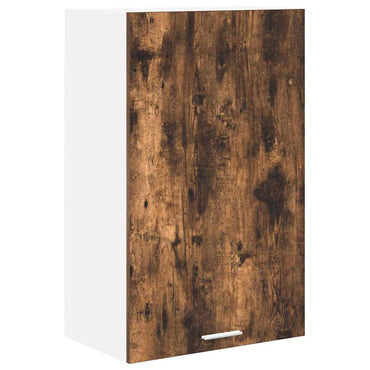 vidaXL Hängeschrank mit Tür Geräucherte Eiche und Weiß 50 x 31 x 80 cm