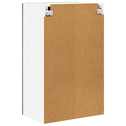 vidaXL Hängeschrank mit Tür Geräucherte Eiche und Weiß 50 x 31 x 80 cm