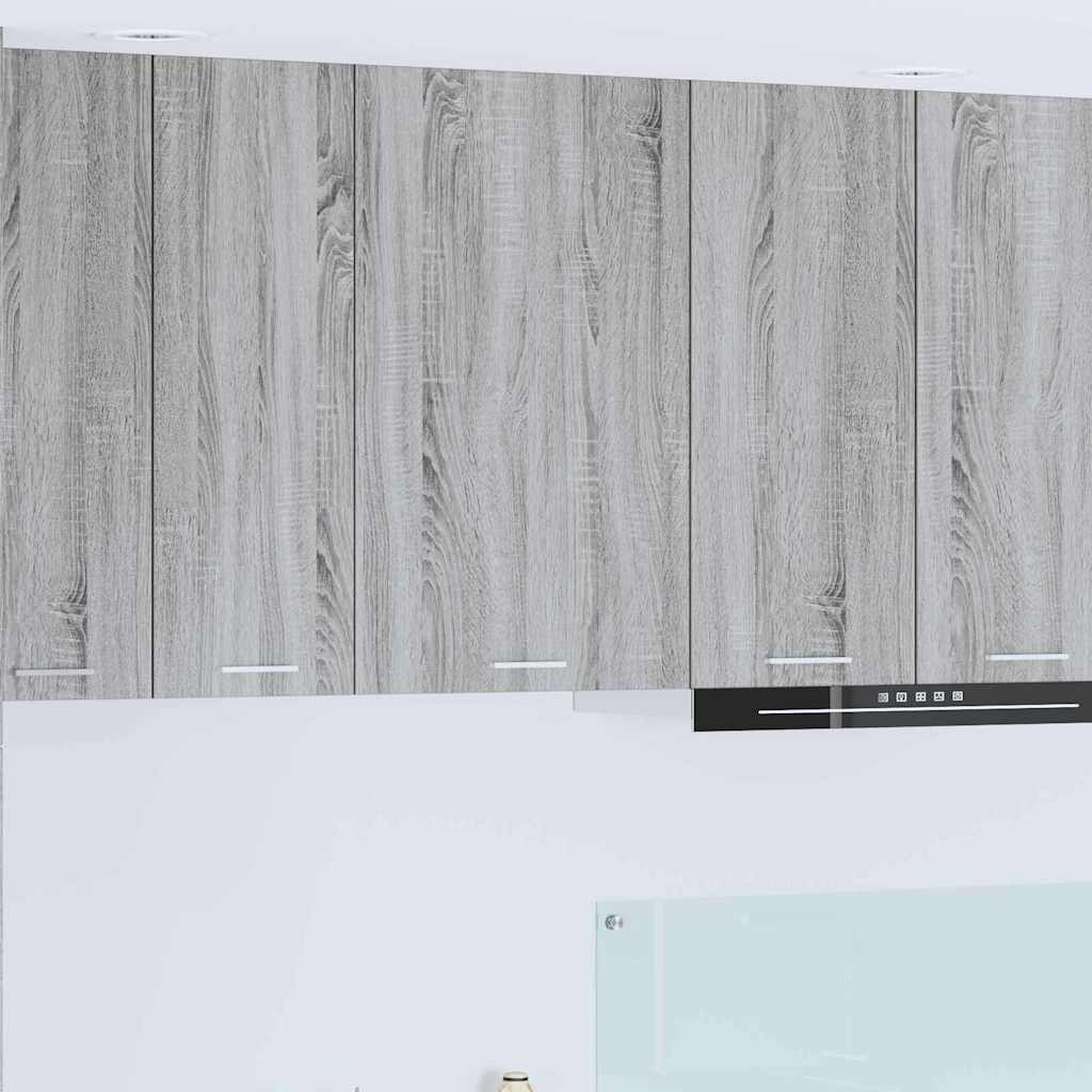vidaXL Hängeschrank Grau Sonoma und Weiß 50 x 31 x 80 cm Holzwerkstoff