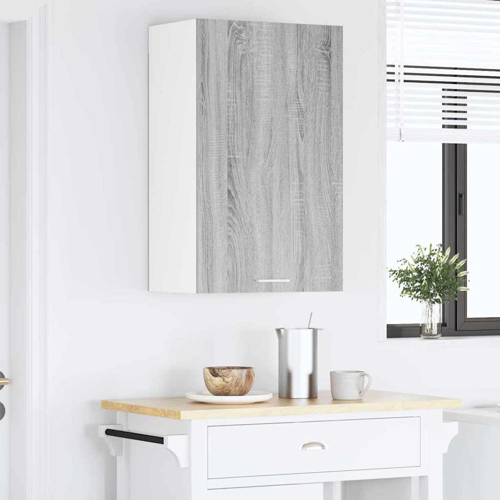 vidaXL Hängeschrank Grau Sonoma und Weiß 50 x 31 x 80 cm Holzwerkstoff