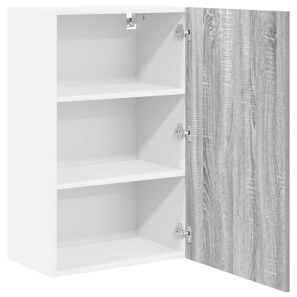 vidaXL Hängeschrank Grau Sonoma und Weiß 50 x 31 x 80 cm Holzwerkstoff