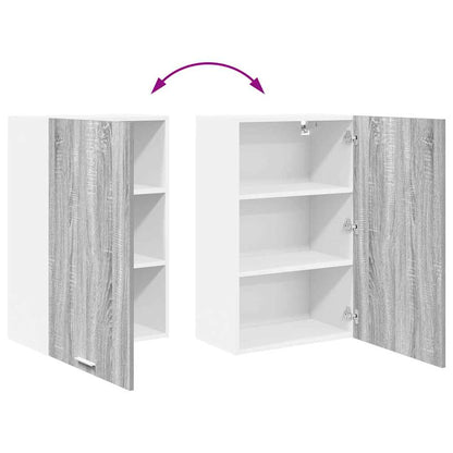 vidaXL Hängeschrank Grau Sonoma und Weiß 50 x 31 x 80 cm Holzwerkstoff
