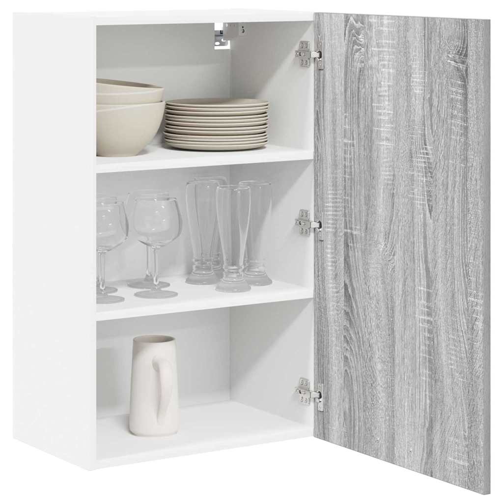 vidaXL Hängeschrank Grau Sonoma und Weiß 50 x 31 x 80 cm Holzwerkstoff