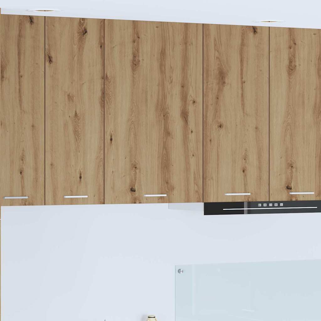 vidaXL Hängeschrank mit Tür Artisan-Eiche und Weiß 50 x 31 x 80 cm