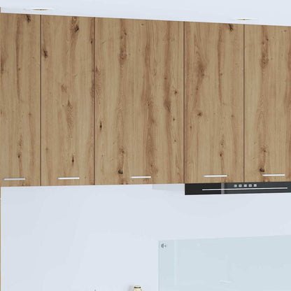 vidaXL Hängeschrank mit Tür Artisan-Eiche und Weiß 50 x 31 x 80 cm