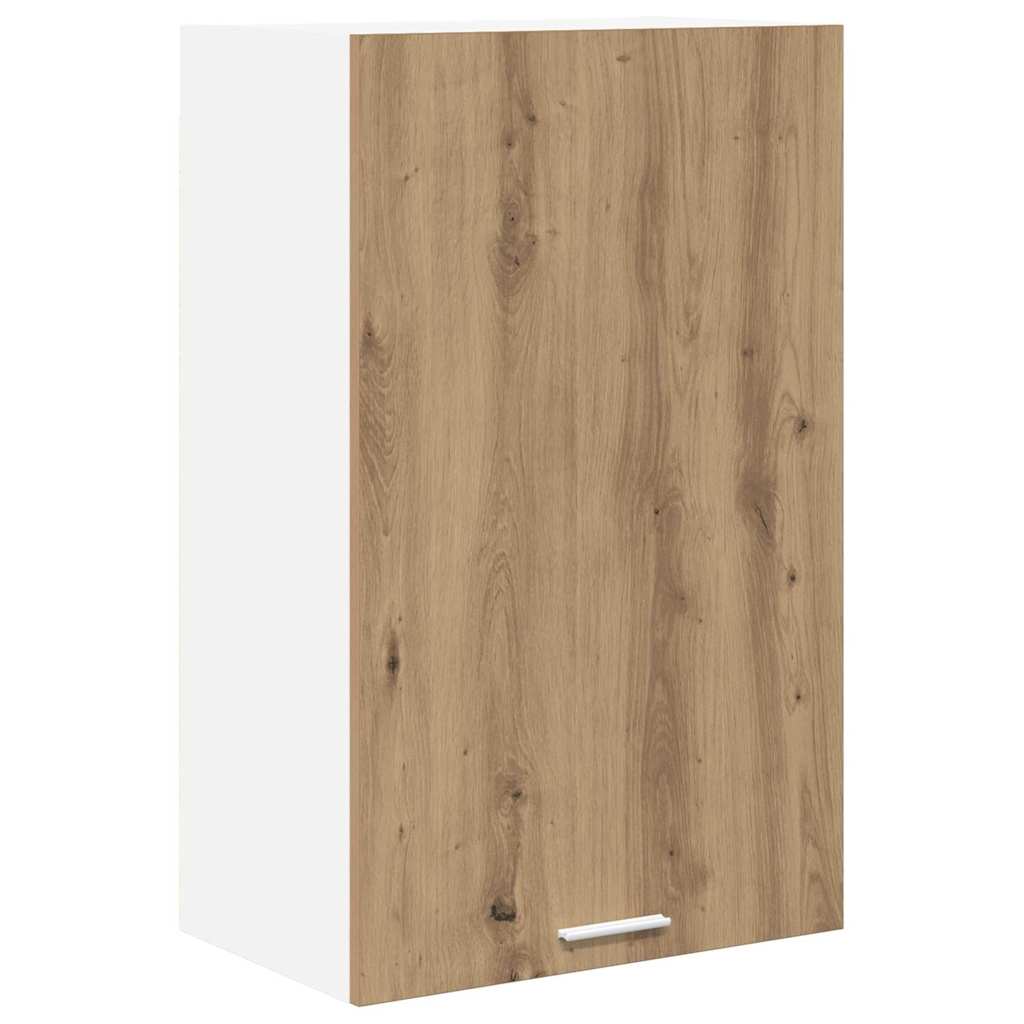 vidaXL Hängeschrank mit Tür Artisan-Eiche und Weiß 50 x 31 x 80 cm