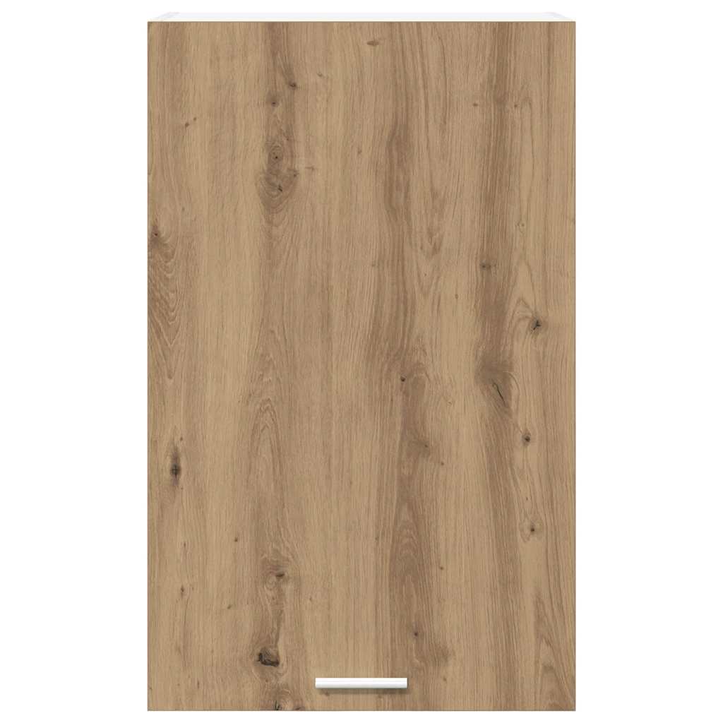 vidaXL Hängeschrank mit Tür Artisan-Eiche und Weiß 50 x 31 x 80 cm
