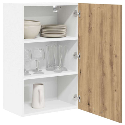 vidaXL Hängeschrank mit Tür Artisan-Eiche und Weiß 50 x 31 x 80 cm