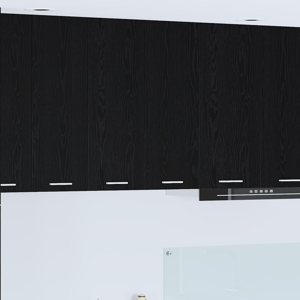 vidaXL Hängeschrank Schwarz Eichen-Optik 60 x 31 x 80 cm Holzwerkstoff