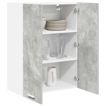 Hängeschrank mit Tür Beton Grau 60 x 31 x 80 cm Holzwerkstoff