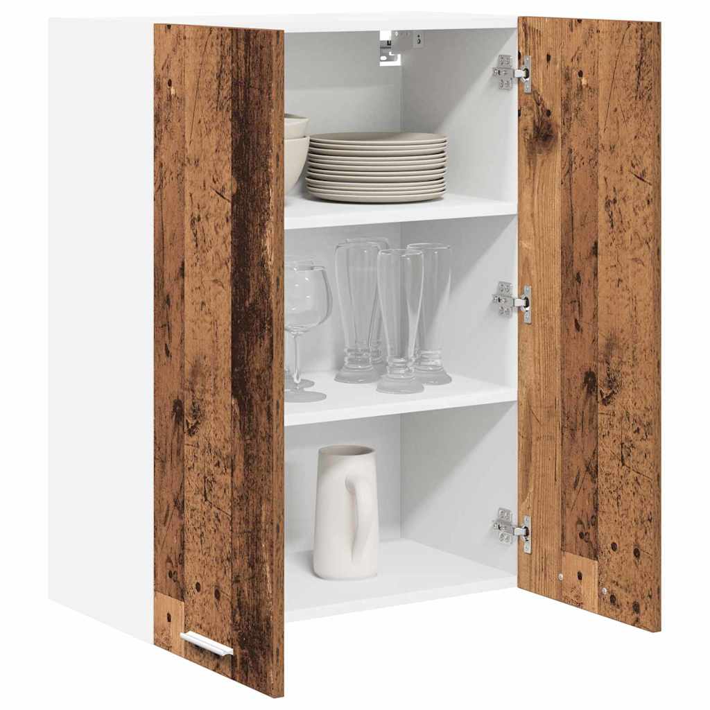 vidaXL Hängeschrank mit Speicher Altholz 60 x 31 x 80 cm Holzwerkstoff