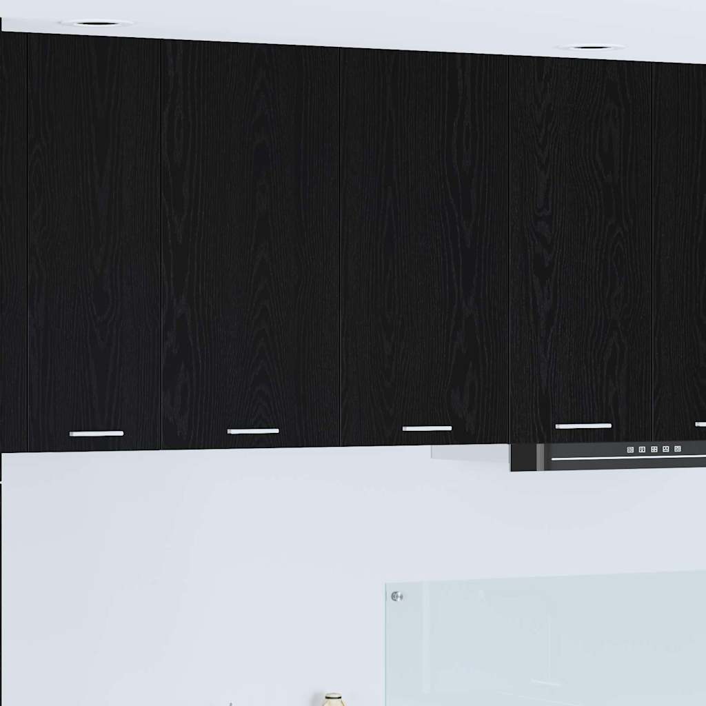 vidaXL Hängeschrank Schwarz Eichen-Optik 80 x 31 x 80 cm Holzwerkstoff