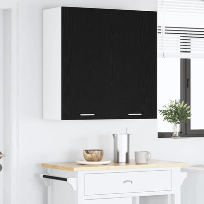 vidaXL Hängeschrank Schwarz Eichen-Optik 80 x 31 x 80 cm Holzwerkstoff