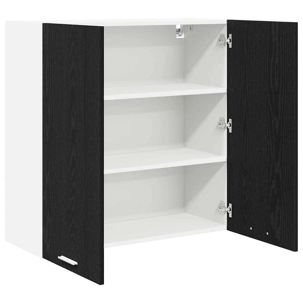 vidaXL Hängeschrank Schwarz Eichen-Optik 80 x 31 x 80 cm Holzwerkstoff
