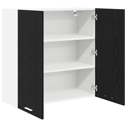 vidaXL Hängeschrank Schwarz Eichen-Optik 80 x 31 x 80 cm Holzwerkstoff