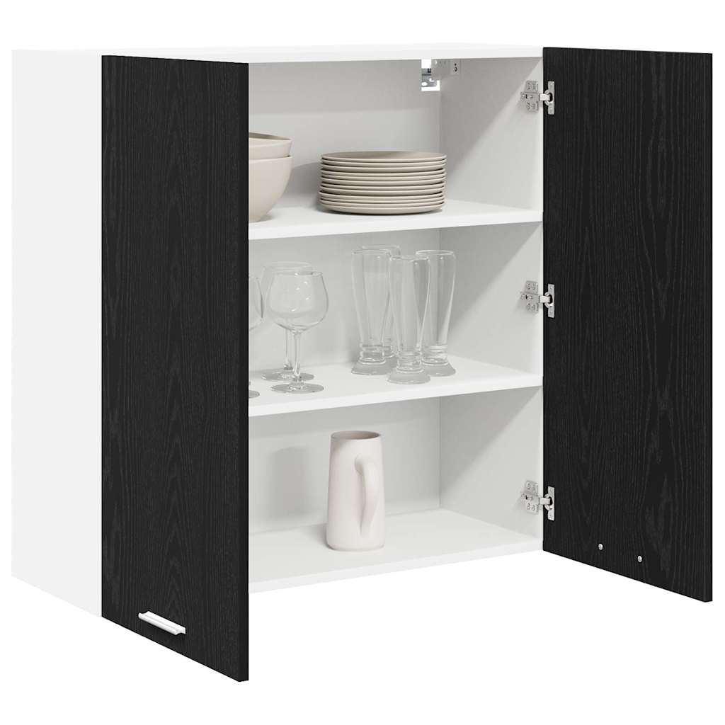 vidaXL Hängeschrank Schwarz Eichen-Optik 80 x 31 x 80 cm Holzwerkstoff