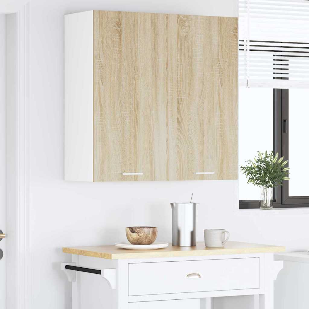 vidaXL Hängeschrank mit Tür Sonoma-Eiche 80 x 31 x 80 cm Holzwerkstoff