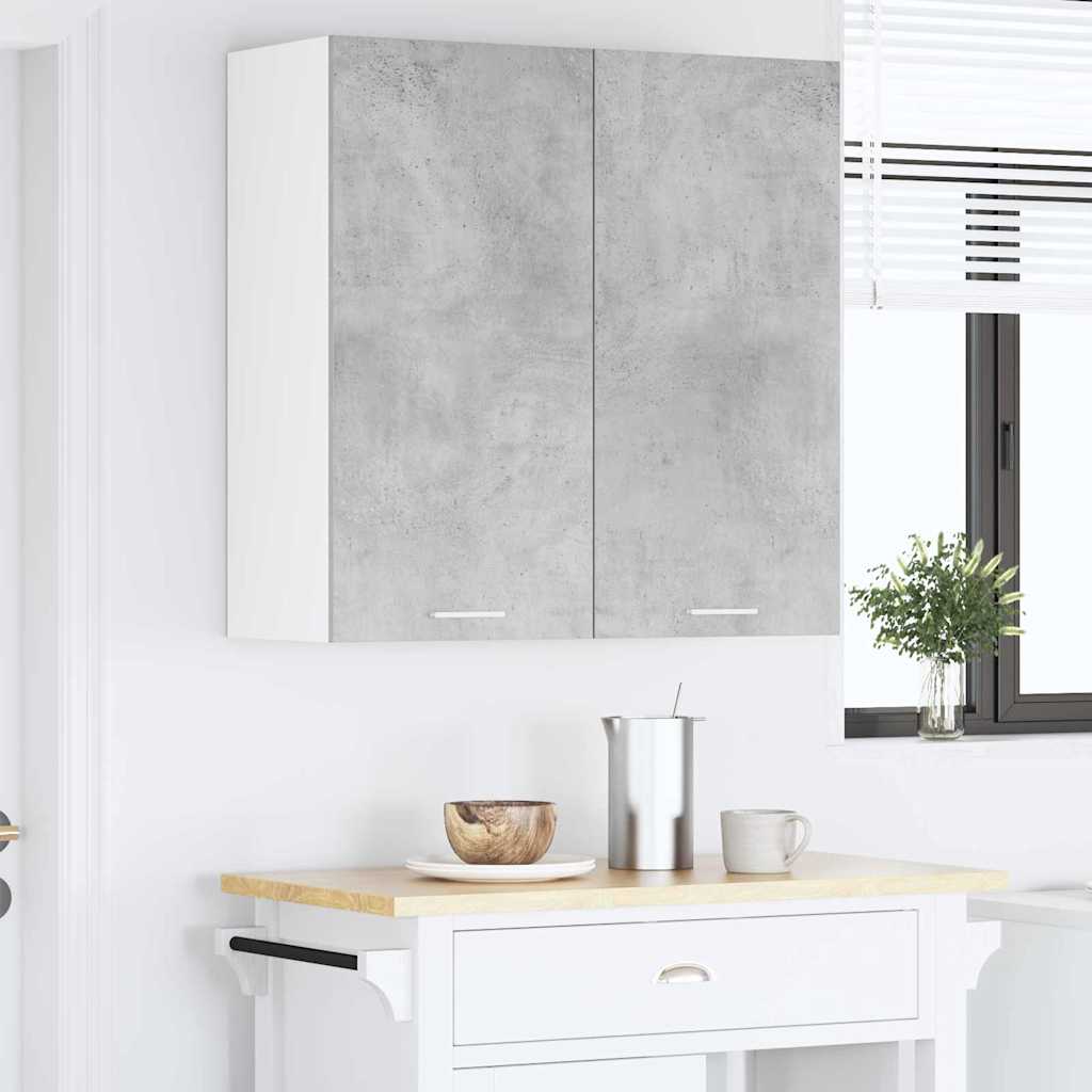 vidaXL Hängeschrank mit Tür Beton Grau 80 x 31 x 80 cm Holzwerkstoff