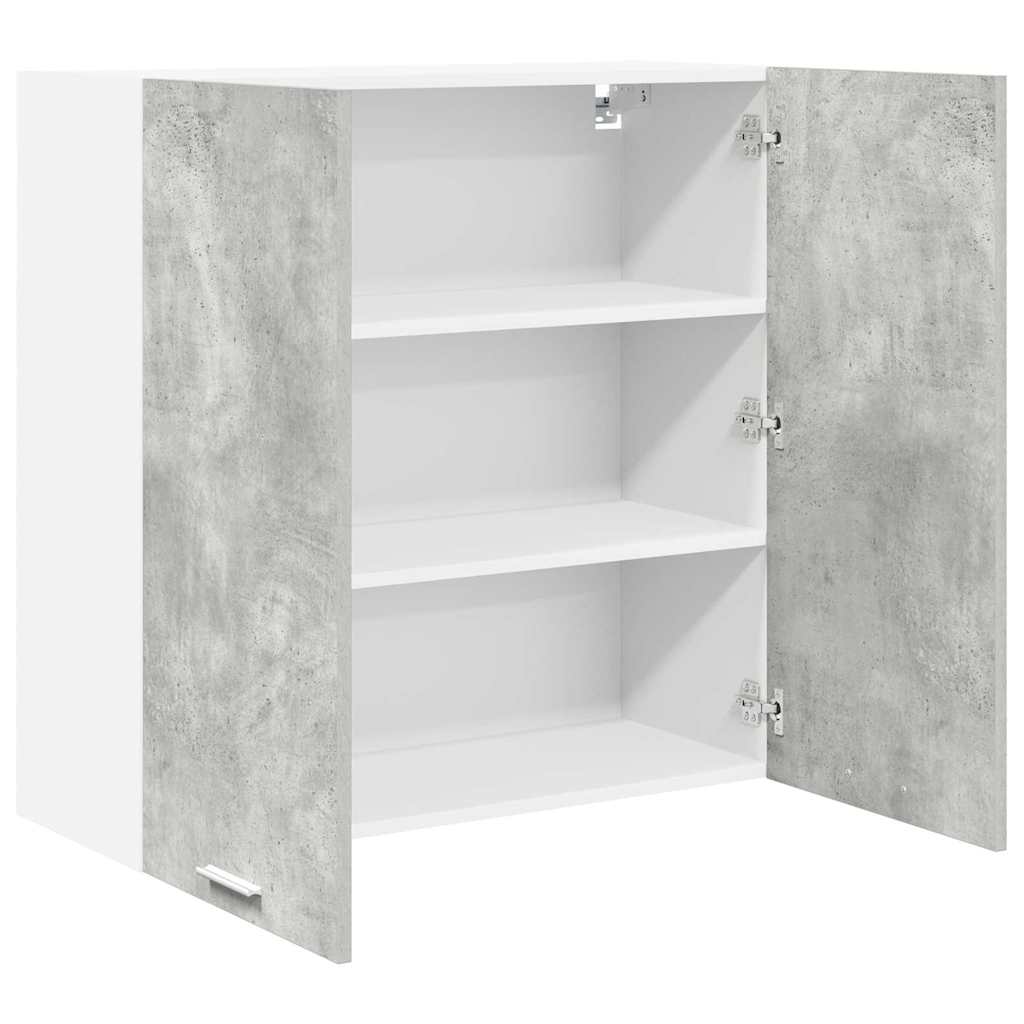 vidaXL Hängeschrank mit Tür Beton Grau 80 x 31 x 80 cm Holzwerkstoff