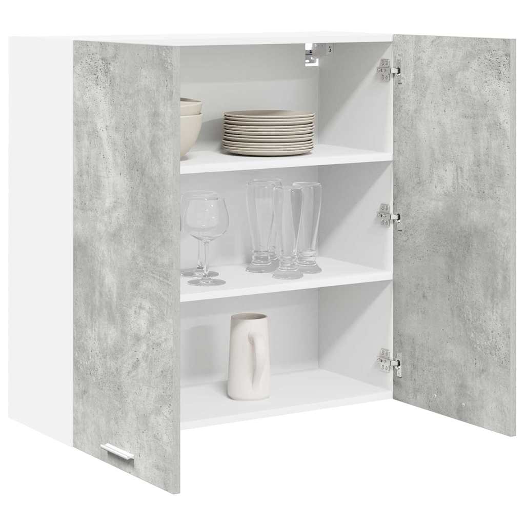 vidaXL Hängeschrank mit Tür Beton Grau 80 x 31 x 80 cm Holzwerkstoff