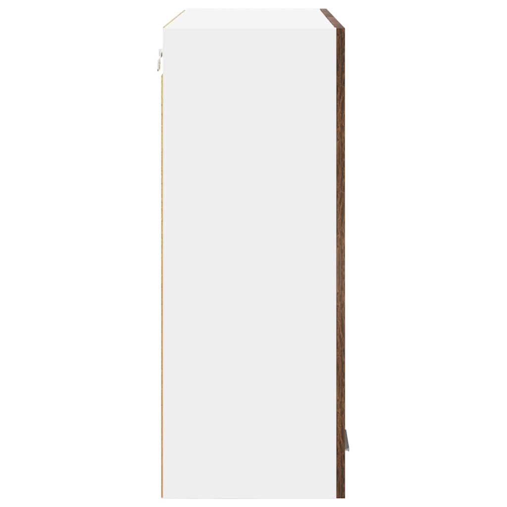 vidaXL Hängeschrank mit Tür Riga Geräucherte Eiche 80 x 31 x 80 cm