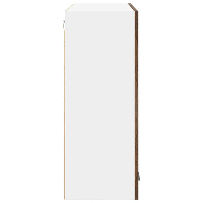 vidaXL Hängeschrank mit Tür Riga Geräucherte Eiche 80 x 31 x 80 cm