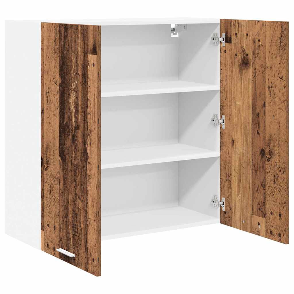 Hängeschrank mit Speicher Altholz 80 x 31 x 80 cm Holzwerkstoff