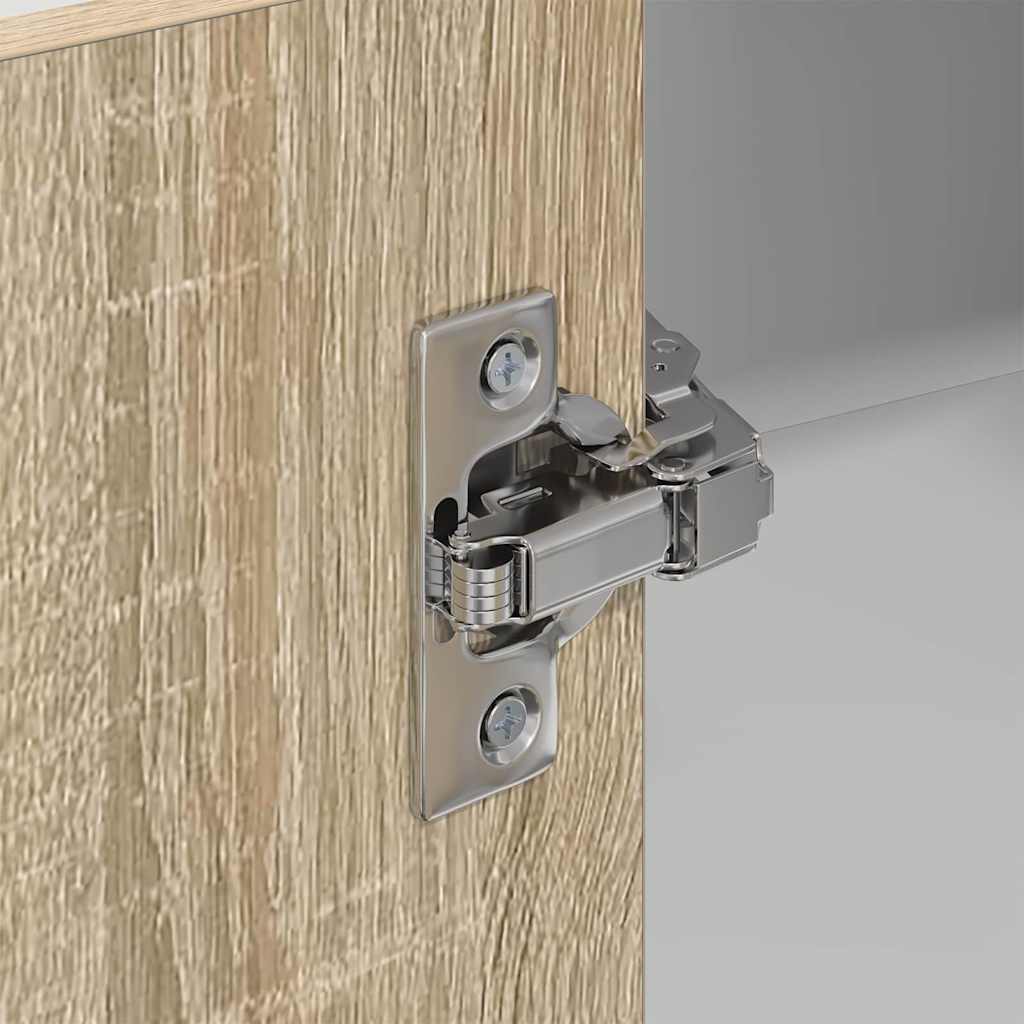 vidaXL Hängeschrank mit Speicher Sonoma-Eiche und Weiß 57 x 57 x 80 cm