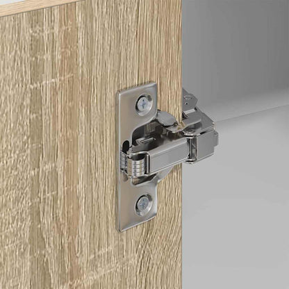 vidaXL Hängeschrank mit Speicher Sonoma-Eiche und Weiß 57 x 57 x 80 cm