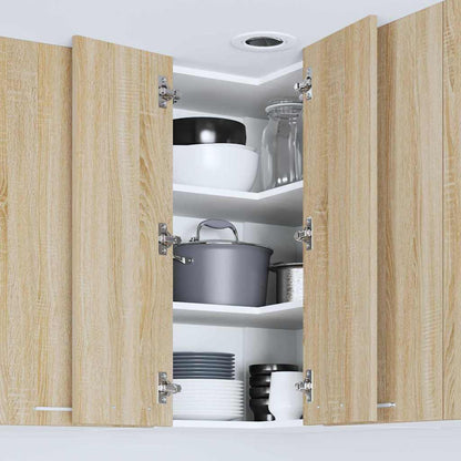vidaXL Hängeschrank mit Speicher Sonoma-Eiche und Weiß 57 x 57 x 80 cm