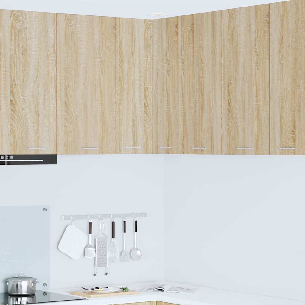 vidaXL Hängeschrank mit Speicher Sonoma-Eiche und Weiß 57 x 57 x 80 cm