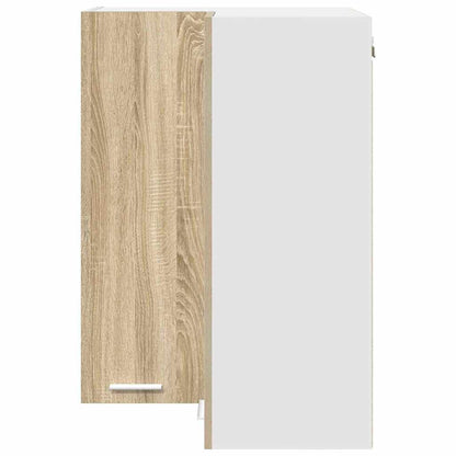 vidaXL Hängeschrank mit Speicher Sonoma-Eiche und Weiß 57 x 57 x 80 cm