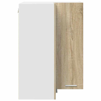 vidaXL Hängeschrank mit Speicher Sonoma-Eiche und Weiß 57 x 57 x 80 cm