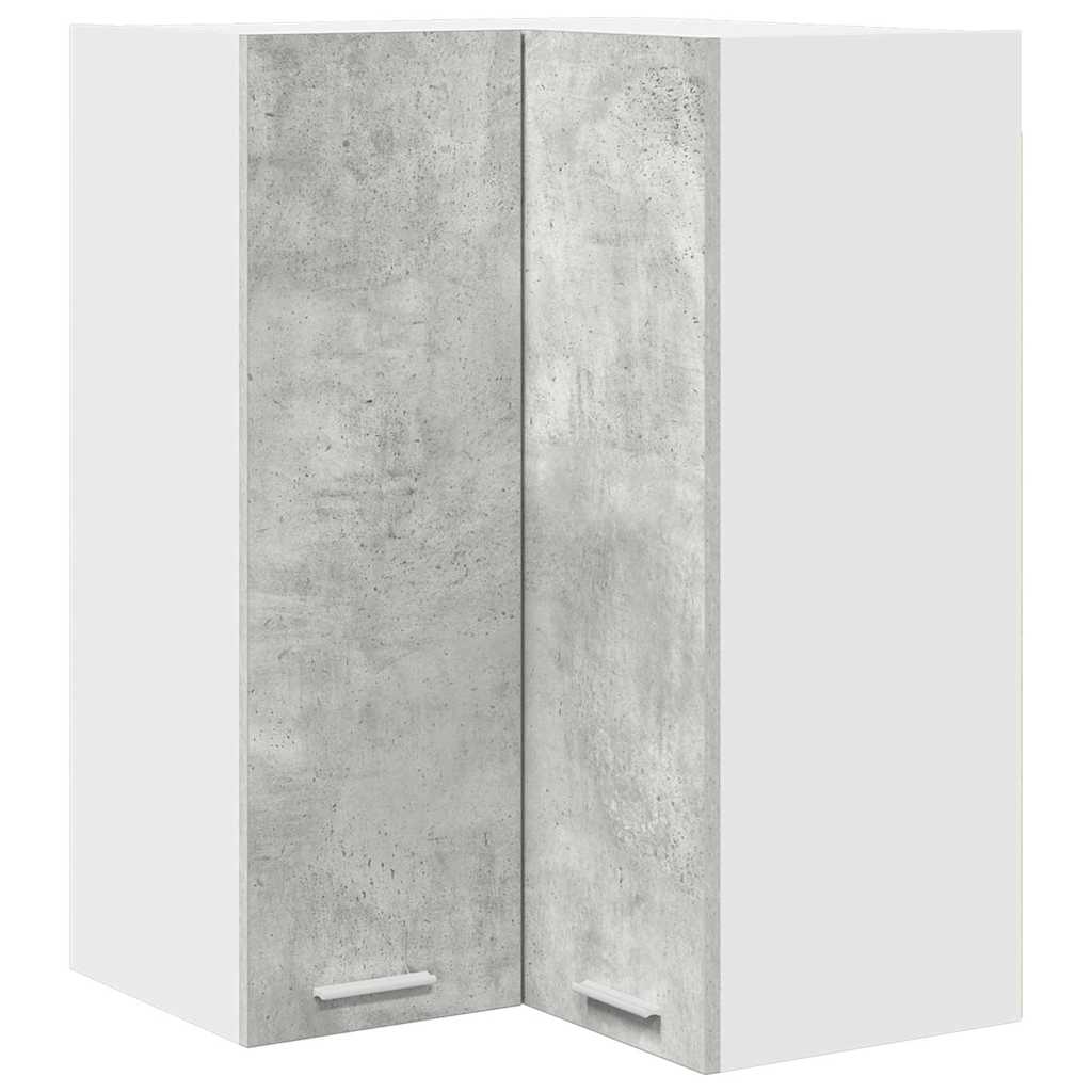 vidaXL Hängeschrank Betongrau und Weiß 57 x 57 x 80 cm Holzwerkstoff